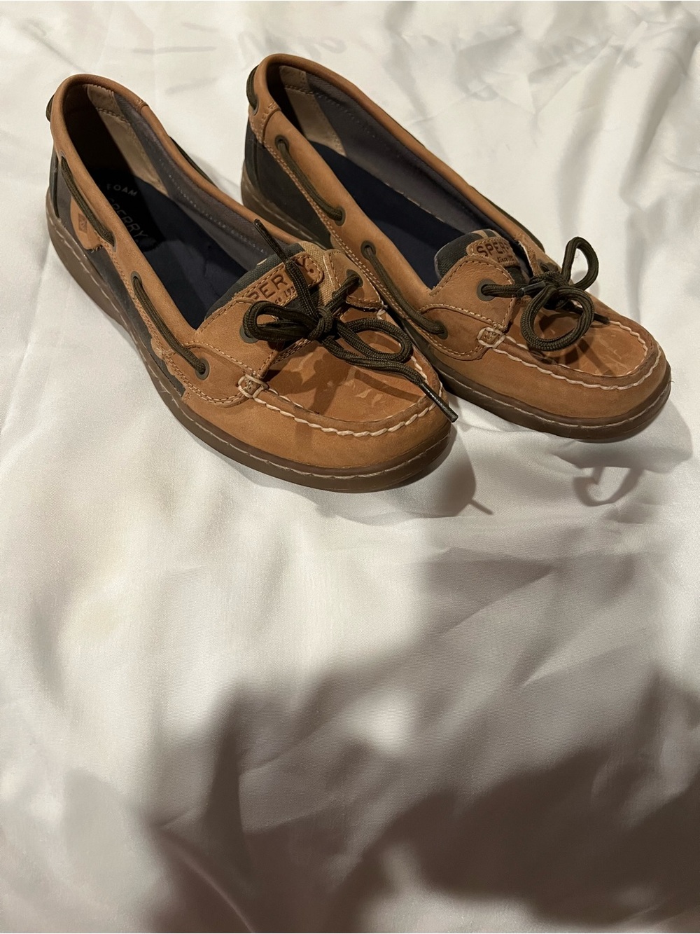 Sperry Top-sider Women's Size 8.5 Angelfish Boat Shoes Camo Tan - Picture 2 of 11